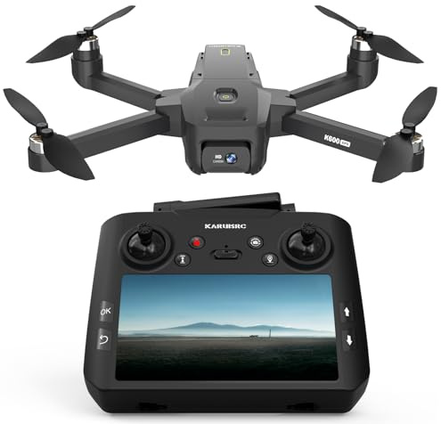 Drone GPS con EIS Camara para Adultos y Principiantes,Pantalla HD de 4.5 Control Remoto,Al Track&Orbit Mode,Drone con Seguimiento Automatico,Control Gravedad por Gestos Retención,Modulare Batterie