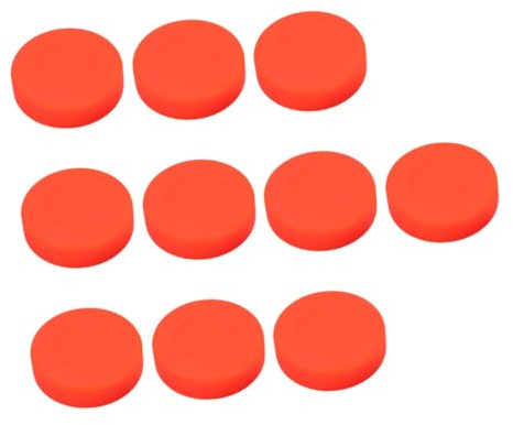 Anneome 10 Unidades Pelotas de Hockey de Goma con Dureza Ajustable Disco Mate para Entrenamiento Hockey Hielo Accesorio Deportivo Estándar para Patines Naranja