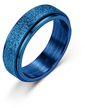 Ångestring Fidget Spinner Ringar För Kvinnor Punk Roterande Fritt Rostfritt stål Anti Stress Tillbehör Mäns smycken