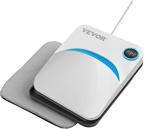 VEVOR Hitzepresse, 30 x 25 cm, tragbarer T-Shirt-Druck, multifunktionale Sublimations-Transfer-Hitzepresse, Teflon-beschichtet, einfache Aufbügelpresse für T-Shirts/Taschen/Kissen/HTV-Vinyl-Projekte