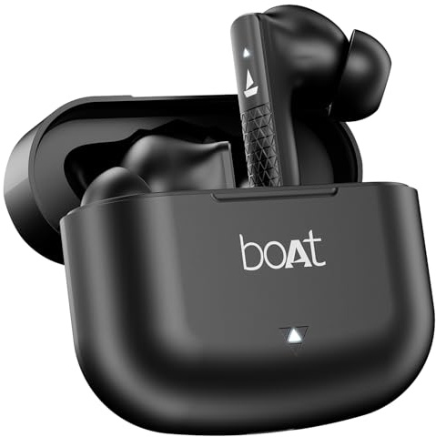 boAt Airdopes 91, 45HRS Battery, 50ms Low Latency, ENx Tech, Fast Charge, IPX4, IWP Tech, v5.3 Bluetooth Earbuds, TWS Ear Buds Wireless Earphones with mic (Active Black)