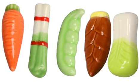 OUNONA 5pcs Vegetable Chopstick Holder Rest Ceramic Spoon Rack Chopsticks Pillow Bracket