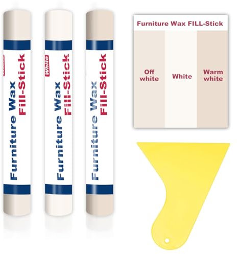 Laminat Reparaturset Filler Stick,3 Farben Holzwachs Reparatur WachsstäBchen, Weiß,Natur,Warmweiß Parkett Reparaturset, Holz Reparaturset Set FüR Kratzer Und LöCher, MöBel Laminat Boden
