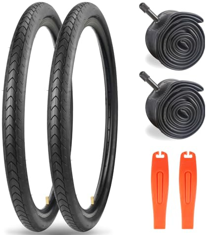 MEGHNA Set di pneumatici per bicicletta da 29 pollici, in nylon, antiforatura, 29 x 1,75 cm, guaina+2 tubi da 29 x 1,75/2,125 pollici + 2 leve per pneumatici (2 pneumatici per biciclette+2 tubi per