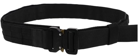 Gadpiparty Ceinture et Ajustement Rapide Double Couche Noir en Nylon avec Fermeture Fiable et Tir Sportif