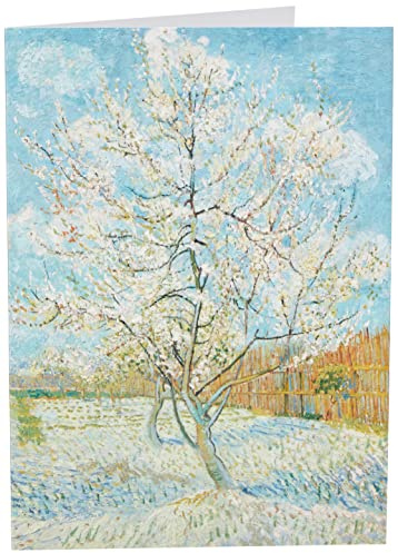 Fine Art Prints CPWBC1430 Van Gogh The Pink Peach Tree Greetings Card, 17.5 x 12.5 cm