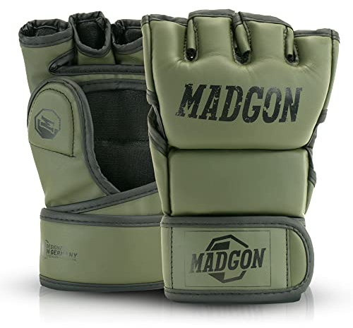 MADGON Premium MMA Handschuhe für Kampfsport, Grappling, Sparring, Krav MAGA, Muay Thai, Boxsack, Pratzen für Männer und Frauen
