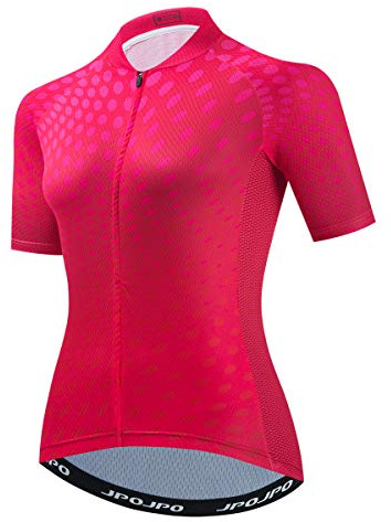 PSPORT Maillots de Cyclisme pour Femme Été Manches Courtes Vêtement de Vélo Respirant Maillot VTT Vêtement de Vélo de Montagne Séchage Rapide, 15, L