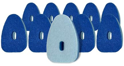 Smilyeez Blå repfri skrubbsvamp påfyllning för skrubba pappa maträtt pappa (10-pack) skål pappa påfyllningar – ersättningshuvud för diskmaskin och köksrengöring