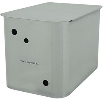 ALLINOX Vaso Di Espansione Aperto In Acciaio ZINCATO Per Camino e Termocamino Impianti Termici Riscaldamento KIT Termostufa o Caldaia (33 LITRI)