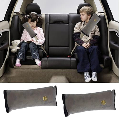 Furforstk coussin ceinture voiture enfant 2 pièces protege ceinture voiture enfant gris protection ceinture voiture enfant, rembourrage épais, empêche la ceinture de sécurité de couper dans le cou
