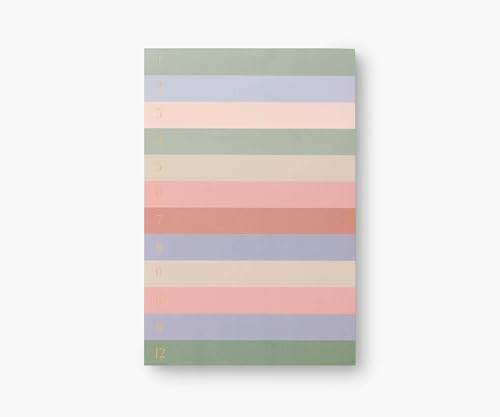 RIFLE PAPER CO. Large Weekly Memo Notepad 65 Tear-Off Pages, Manage Important Tasks, Jot Down a To-Do List, or Leave a Sweet Message with our Illustrated Notepads (9 L x 6 W), Muted Numbered Color Block