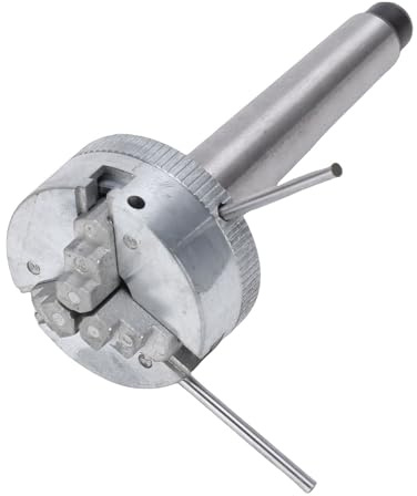 Generic Mandrin de Tour à Bois, Mandrins de Tour à Centrage Automatique à 3 Mâchoires en Alliage D'aluminium avec Arbre Conique MT2 pour Pièces de Tournage sur Bois, Arbres de