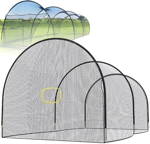 Red de jaula de bateo portátil para entrenamiento de béisbol y sóftbol, práctica duradera de golpeo y lanzamiento con bolsa de transporte, ideal para uso en patio trasero y campo