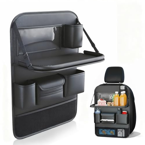 Organisateur de siège arrière pour enfants avec table pliante et support pour tablette, protection efficace des sièges pour les voyages, taille universelle