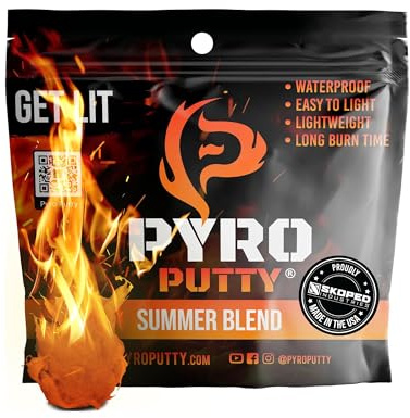 Phone Skope PYRO Putty Winter, Summer, Eco Blend, Emergency Survival Fire Starter (2 oz - One Can, Summer 30°F - 110°F)