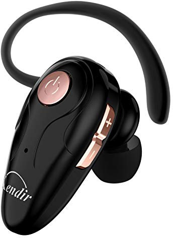 kendir Bluetooth Headset, V5.0 Ultralight Wireless Headphone Cell Phone Earpiece with Mic Headsetcase,Volume Control, Handsfree Earbud,Compatible with Android/iPhone/Smartphones/Laptop (black)