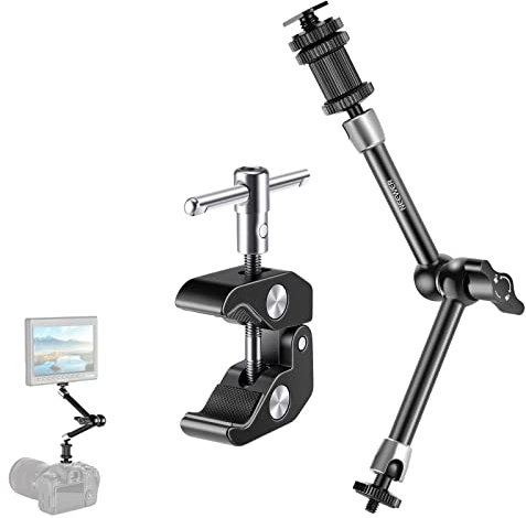 NEEWER ST20 Super Klemme und 27,9cm Verstellbarer Reibungskraft Gelenkarm, kompatibel mit SmallRig Kamera Käfig Rig, weitere Erweiterung für Monitor/LED Licht/Webcam, maximale Belastung 2kg