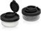 Salt and Pepper Pots – Salt and Pepper Shakers in a Range of Sizes – Non-Toxic Salt and Pepper Set for Home, Camping, Picnics, Lunch Boxes – Transparent Salt Pepper Set (Small Black, 2pk)