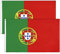 2 pièces Drapeau Portugais Portugal Flag 90x150cm, Drapeaux Portugal avec œillets en Laiton en Polyester Couleurs Vives Parfait pour événements Sportifs, historiques ou Politique