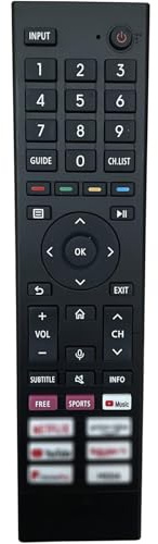 for hisense remote control erf3a80 for hisense tv remote control 4K UHD TV 75A6G 75A6GTUK 65A6GTUK 43A6GTUK 50A6GTUK 55A6GTUK 43A6G 50A6G 55A6G 60A6G 65A6G 70A6G - No Setup Required