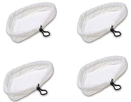 Roysmart 4 Stück Dampfbesen Ersatztücher, Dampfreinigerpads, Dreieckig Mikrofaser Ersatztücher, Waschbar Ersatztücher Dampfbesen für Dampfwischer und Reinigungslaminat, Fliesen, Linoleum