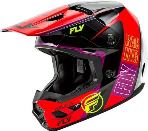 Fly Racing Kinetic Adult Off-Road Motorcycle Helmet – DOT/ECE Approved, Lightweight Dual-Density EPS, TFV Ventilation, Removable Liner – (Red/Black/White, Large)