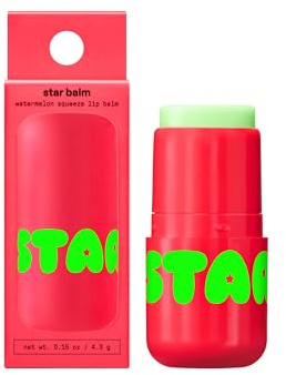 Starface Star Balm® Watermelon Squeeze Hydrating Lip Balm, 0.15 oz | Dermatologist Tested • Long-Lasting Hydration, Soothes Chapped Lips • Shea, Cocoa Butter & Coconut Oil • Vegan & Cruelty-Free