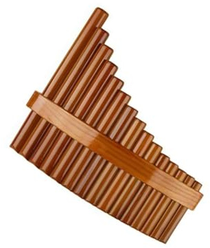 Bärbar Panflöjt Traditionell Framförandeövning 15 Rörs C Dur Träblås Bambu Panflöjt(Left)