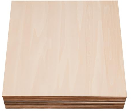 TFGXUE 30 piezas de madera contrachapada, 40 x 40 x 0,3 cm, madera contrachapada, madera para manualidades, madera de tilo, grano de madera clara, placa de madera laminada para manualidades, barnizar