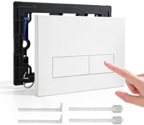 Placa de accionamiento para cisterna Geberit, compatible con Sigma 01/20/30/50/UP300/UP320, para cisterna de 2 cantidades, color blanco