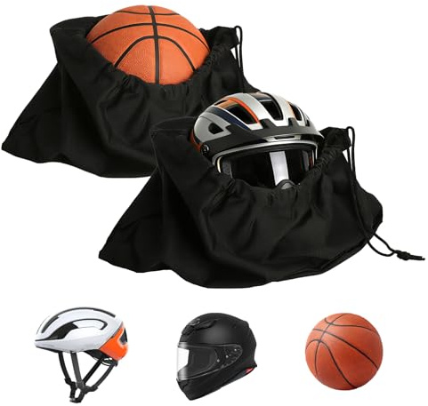 2 bolsas para casco de moto con cordón, bolsa universal para casco de esquí, funda grande transpirable para casco de moto, bolsa de protección para casco integral, bicicleta, casco de esquí, viajes