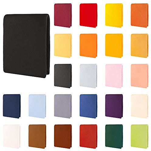 CelinaTex Aqua Wasserbett Boxspringbett Spannbettlaken 120x200-130x220 cm schwarz Baumwolle Bettlaken Elastan