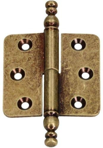 Charnières décoratives KOTARBAU, charnières en forme de bande de meuble, charnière de meuble, universelles, résistantes à la rouille, robustes et pratiques en laiton vieilli, 45 x 45 mm