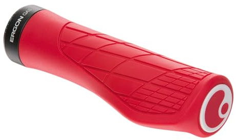 Ergon GA3 Ergonomic Lock-On MTB Grips – Winged Design for Mountain Bike Comfort and Wrist Support, Risky Red, Large