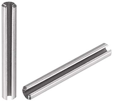 sourcing map 50pcs Goupille à Ressort Fendue 304 Acier Inoxydable Cylindriques Finition Unie M3 x 25mm