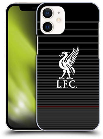 Head Case Designs Officially Licensed Liverpool Football Club White On Black Kit Liver Bird Hard Back Case Compatible With Apple iPhone 12 Mini