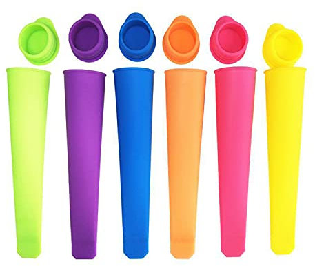 Yolistar Moldes de Silicona para Helados de Paleta, Multifuncional, Reutilizable, DIY, 6 Colores