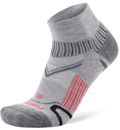 Balega Enduro Quarter Calcetines De Correr Atléticos Para Hombres Y Mujeres (1 Par) - Acolchadas, Transpirables, Absorbentes, Punta Sin Costuras, Gris Medio, Talla L (EU 43–45.5)