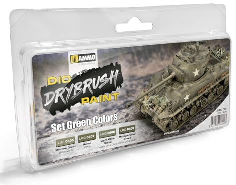 Dio Drybrush Paint Set Green Colors