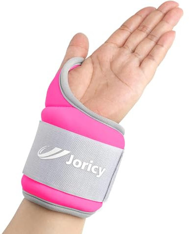 JORICY Gewichtsmanschetten Handgelenk Gewichte für Arme 1 kg 1 Paar, Handgewichte Armgewichte, Gewichtsmanschetten Hand für Fitnessstudio, Bewegung, Laufen, Joggen