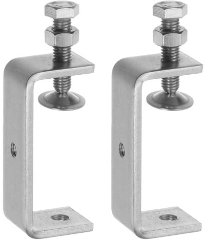 sourcing map 2Pcs Stainless Steel C Clamps 85mm Wide Jaw Opening Small Metal U Clamp for Woodworking Welding Building Household Mounting