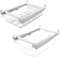 Oceano 2PZ Cassetto Frigorifero Estraibile Organizer per Ripiani Salvaspazio Universale Cassetti Estraibili Ordinati Organizzatori per Frigorifero Contenitore Frutta Verdura Portauova 30x20x9cm (AB)