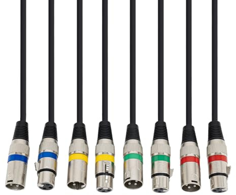 Alnemy XLR kabel mikrofonkabel, RVPE ljudmikrofonkabel, 16 x 0,15 bb, för scenbelysning kommunikationskabel DMX-signal, fantommatning, inspelningsenheter (4, 3 m)