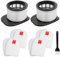 Spofan Ersatzfilter für Shark IZ400 IZ400EU IZ400EUT IZ420 IZ420EUT IZ400EUTBK Stratos Anti-Haarwickel Plus schnurloses Staubsauger Filter Set 2 HEPA, 4 Schaumstoff + Filzfilter