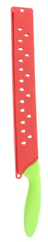 ULTECHNOVO Coltello Seghettato per Anguria e Melone in Metallo Inossidabile e PP, Utensile da Pulire, per Affettare Frutta