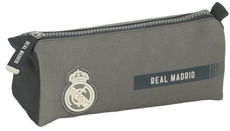 Real Madrid 3ª EQUIPACIÓN 24/25 - Portatodo con Cremallera y Compartimiento, Estuche Infantil, Estuche Niño, Ideal para Niños en Edad Escolar, Cómodo y Versátil, Calidad y Resistencia, 21x7x8 cm