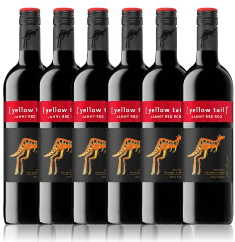 Yellow Tail wine | Australian Red wine | 75cl | 12% ABV | (Case of 6 bottles, Jimmy Roo Red)