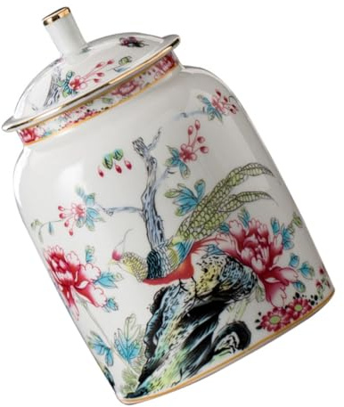 DECOMELODY Barattolo in Smaltata con Ermetico Contenitore per Conservare tè Sfuso e Alimenti Secchi Barattoli Antiumidità e Aromatici