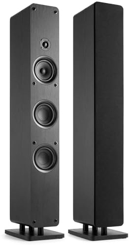 Audizio Arco – Pack Altavoz Activo + pasivo 320W, Bluetooth 5.2, USB, Entrada óptica Toslink y Sistema estéreo HiFi para TV o Home Cinema, Color Negro